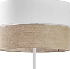 Lampa Podłogowa LINOBIANCO Biały Brązowy Abażur 1xE27 159cm