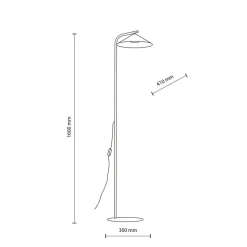 Lampa podłogowa LUME NEW brązowa 1xGX53
