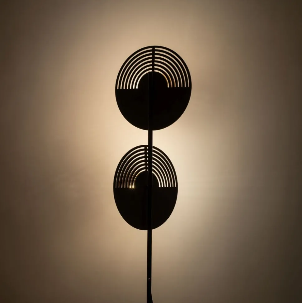 Lampa podłogowa LUNAR WOOD dąb 2xG9