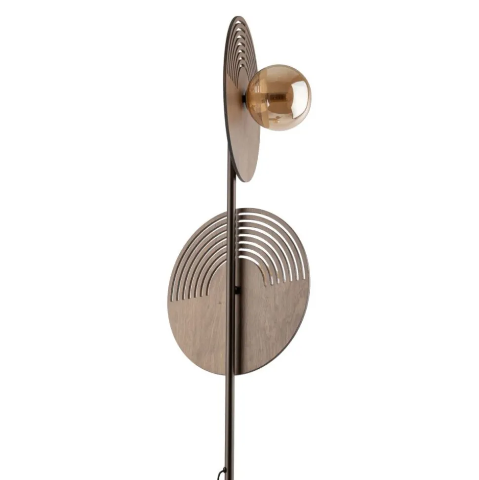 Lampa podłogowa LUNAR WOOD dąb 2xG9