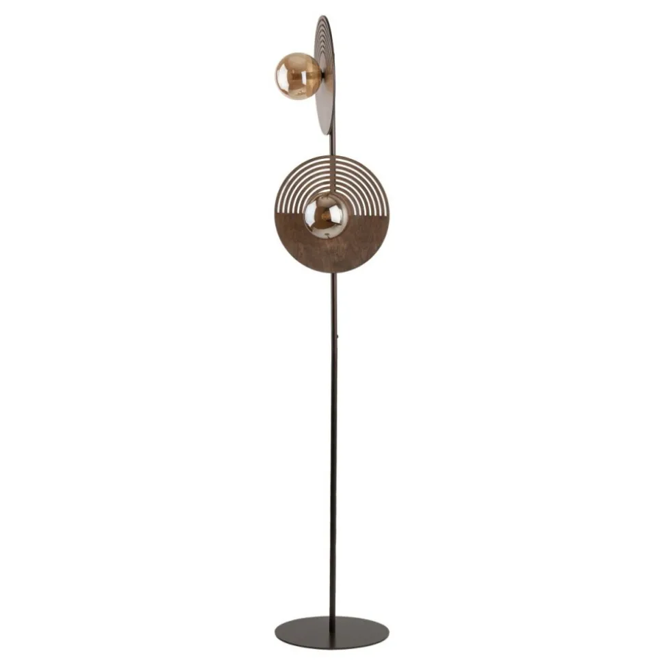 Lampa podłogowa LUNAR WOOD dąb 2xG9