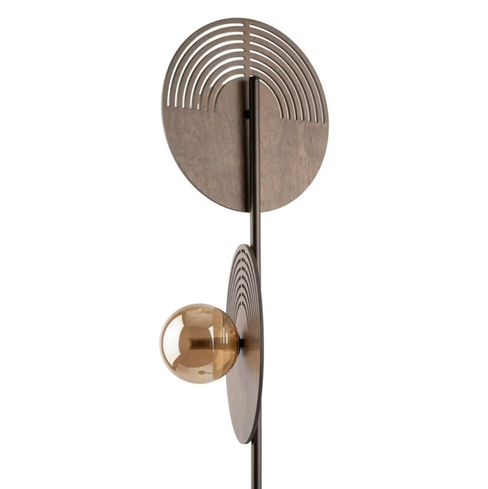 Lampa podłogowa LUNAR WOOD dąb 2xG9