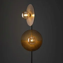 Lampa podłogowa LUNAR WOOD dąb 2xG9