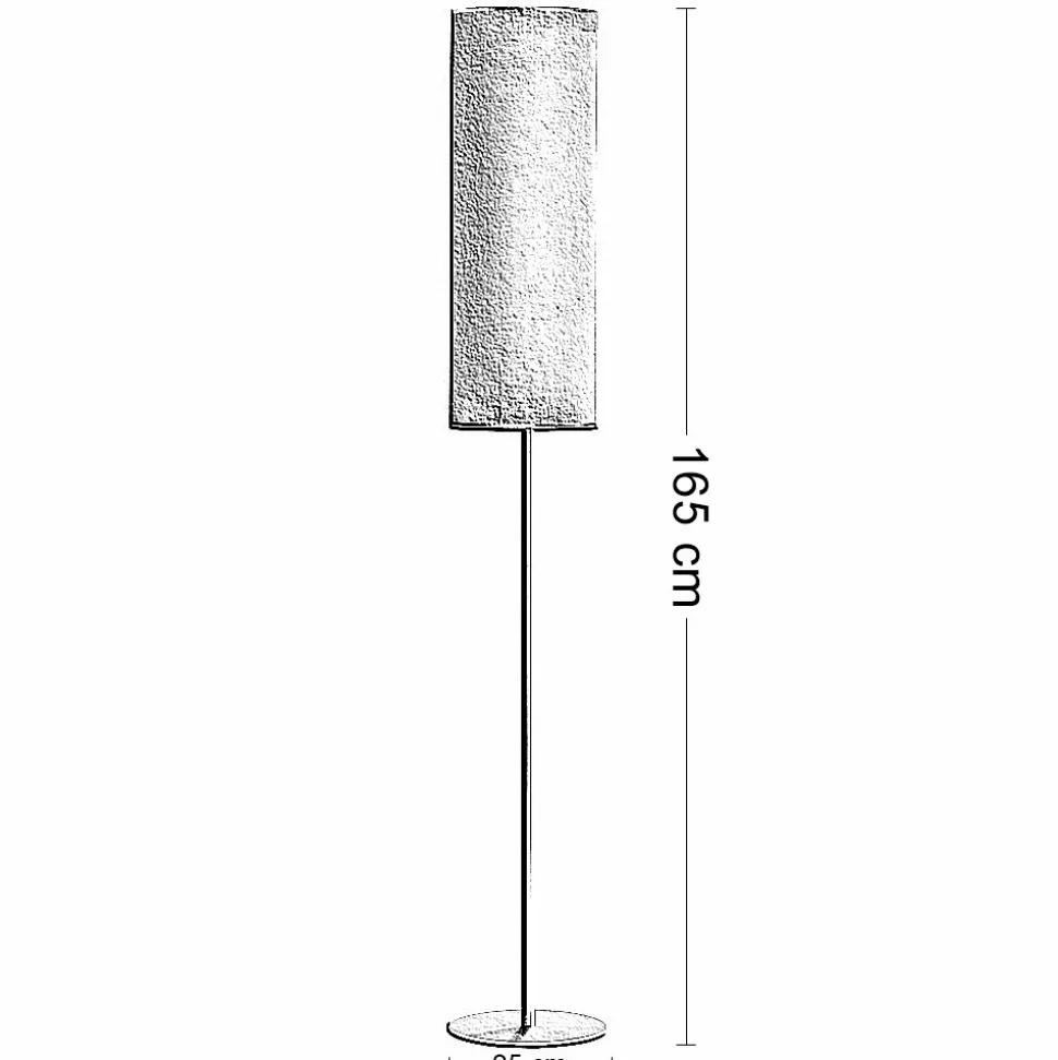 Lampa Podłogowa LUNETA Czarny Abażur 1xE27 165cm