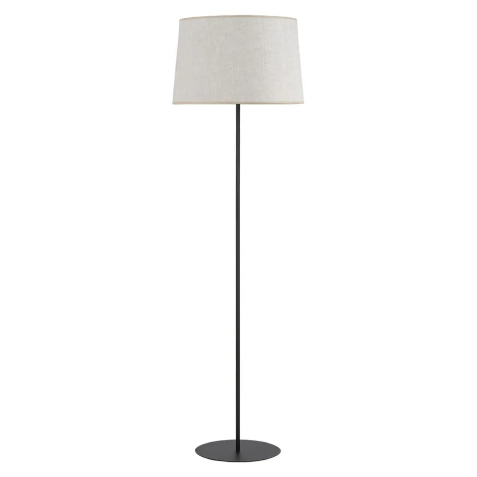 Lampa Podłogowa MAJA Czarny Beżowy Abażur 1xE27 148cm