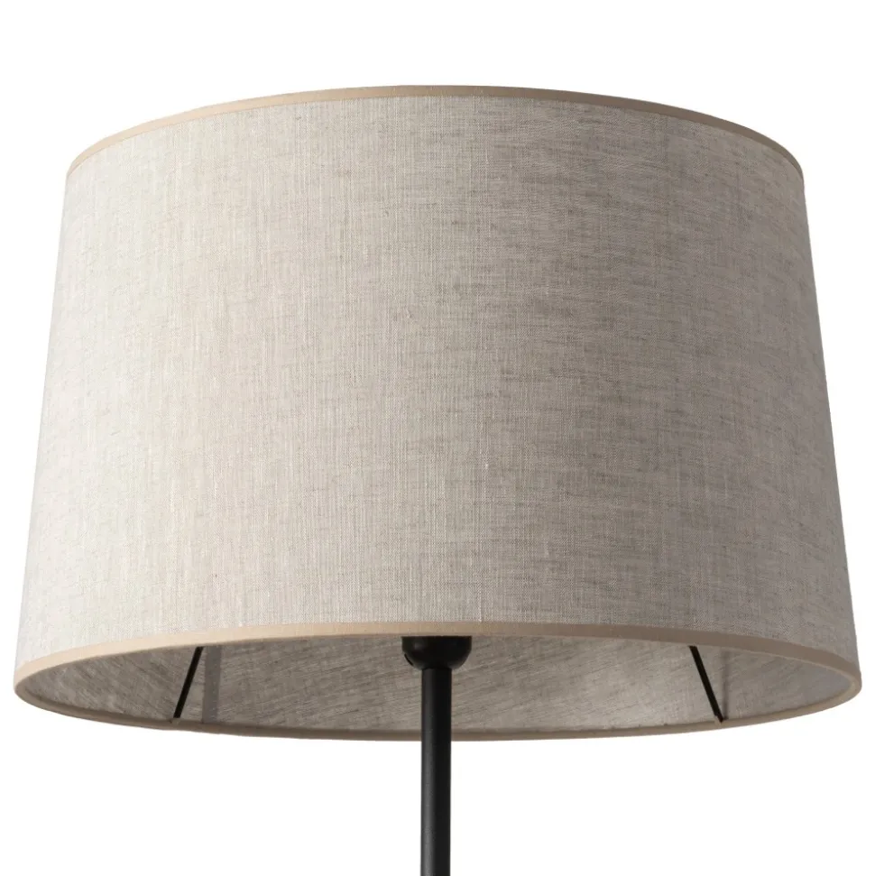Lampa Podłogowa MAJA Czarny Beżowy Abażur 1xE27 148cm