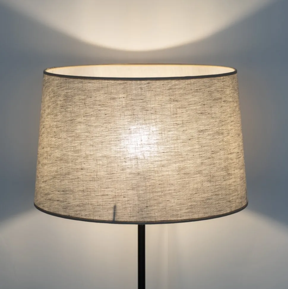 Lampa Podłogowa MAJA Czarny Beżowy Abażur 1xE27 148cm