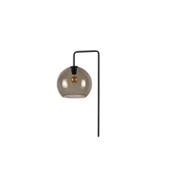 Lampa Podłogowa MONACO Czarny Szklany Klosz 1xE27