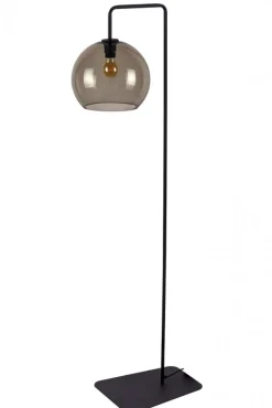 Lampa Podłogowa MONACO Czarny Szklany Klosz 1xE27