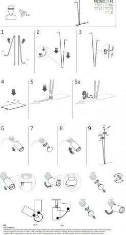 Lampa Podłogowa MONO Biały 2xGU10 216cm