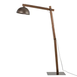 Lampa Podłogowa OSLO Brązowy Metalowy Klosz 1xE27 180cm