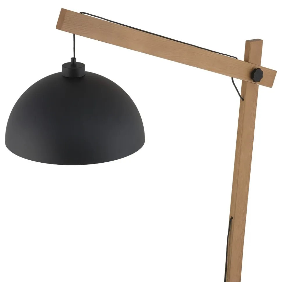 Lampa Podłogowa OSLO Czarny Metalowy Klosz 1xE27 180cm