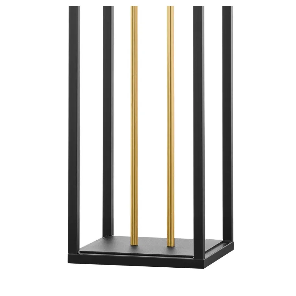 Lampa Podłogowa PLANET Czarny Bursztynowy Szklane Klosze 2xG9 150 cm