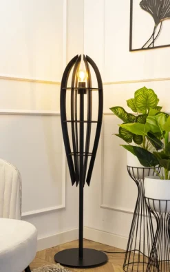 Lampa podłogowa Plywood 120 cm czarna