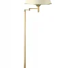 Lampa Podłogowa Regulowana CLASSIC Złoty Beżowy Abażur 1xE27 158 cm