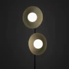 Lampa podłogowa SLATE czarna klosz biały 2xG9
