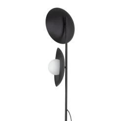 Lampa podłogowa SLATE czarna klosz biały 2xG9