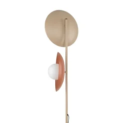 Lampa podłogowa SLATE MIX beżowa ceglasta klosz biały 2xG9