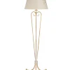 Lampa Podłogowa SOFIA Złoty Beżowy Abażur 1xE27 158 cm