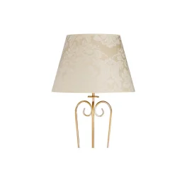 Lampa Podłogowa SOFIA Złoty Beżowy Abażur 1xE27 158 cm