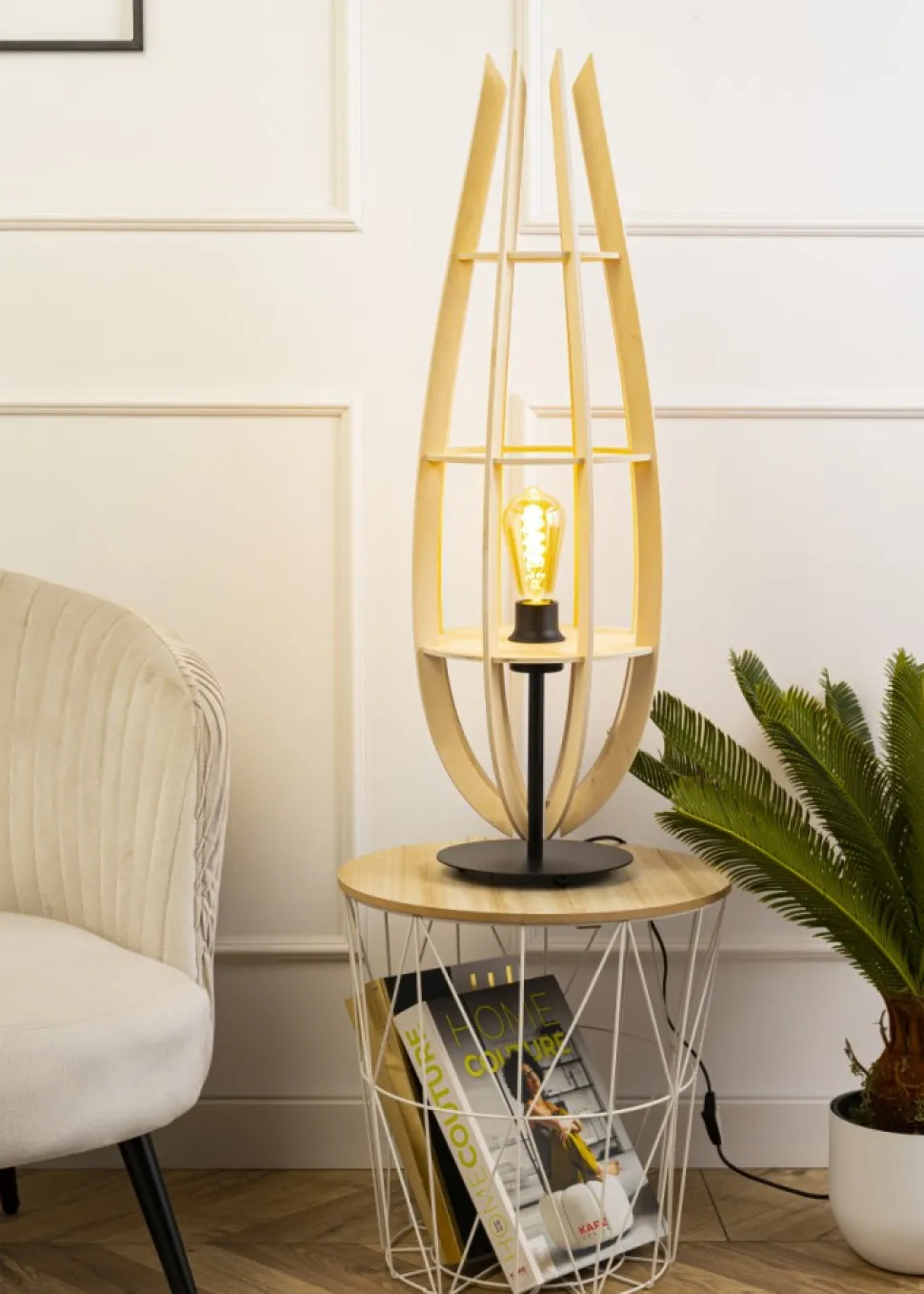 Lampa podłogowa stojąca BOHO PLYWOOD