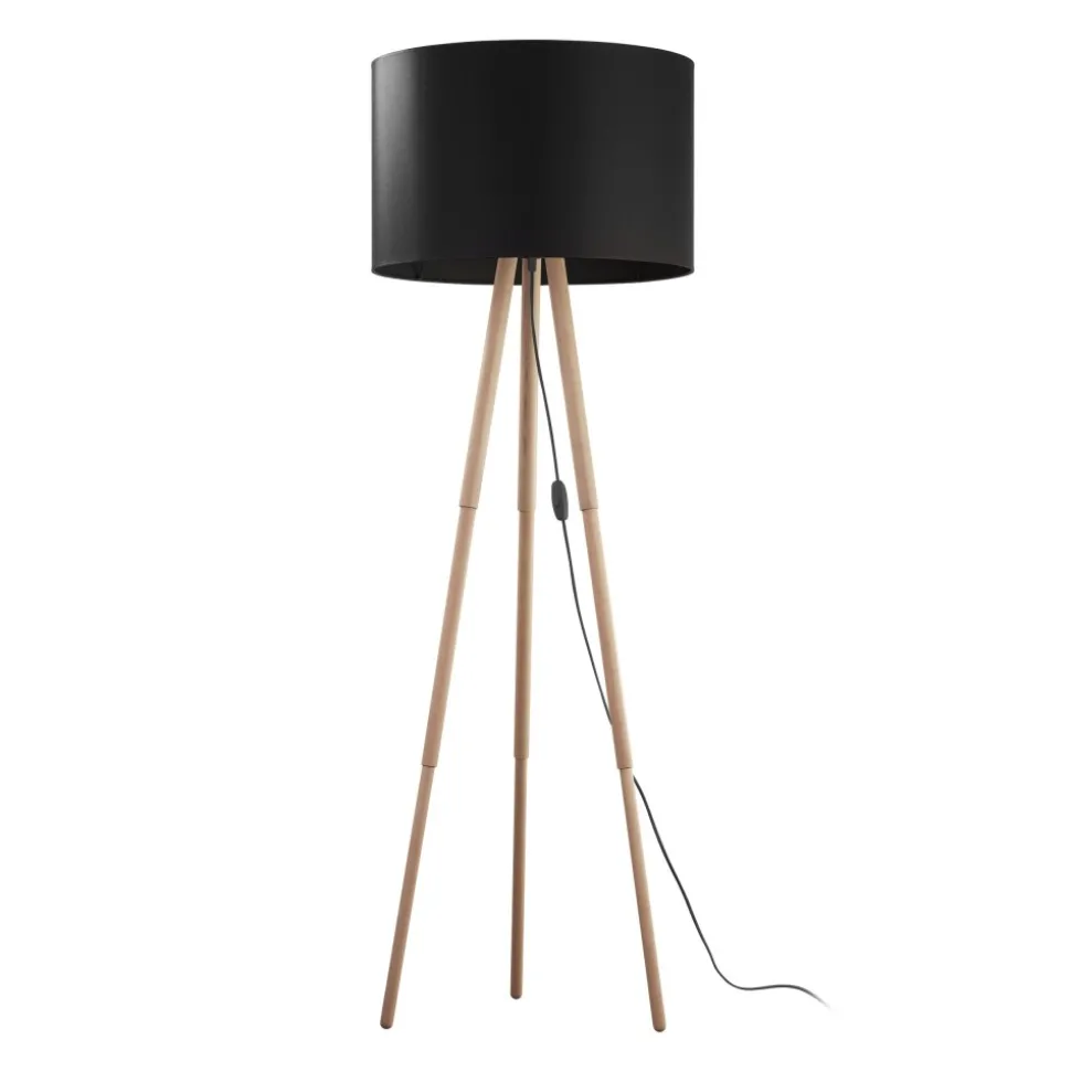 Lampa Podłogowa TOKYO Brązowy Czarny Abażur 1xE27 148cm