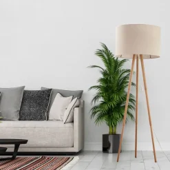 Lampa Podłogowa TOKYO Sosna Beżowy Abażur 1xE27 148cm