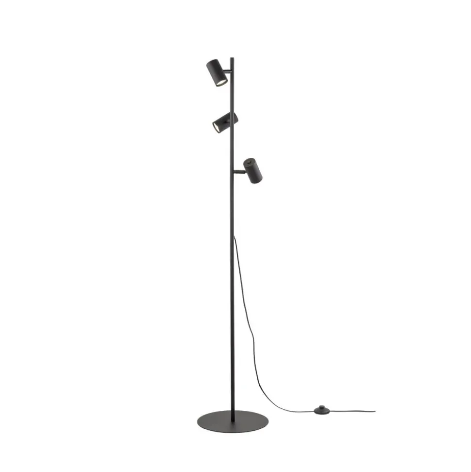 Lampa podłogowa TOP czarna 3xGU10
