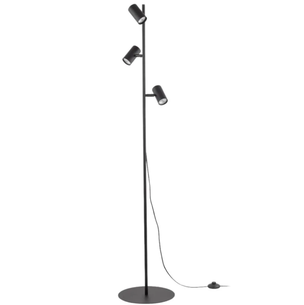 Lampa podłogowa TOP czarna 3xGU10