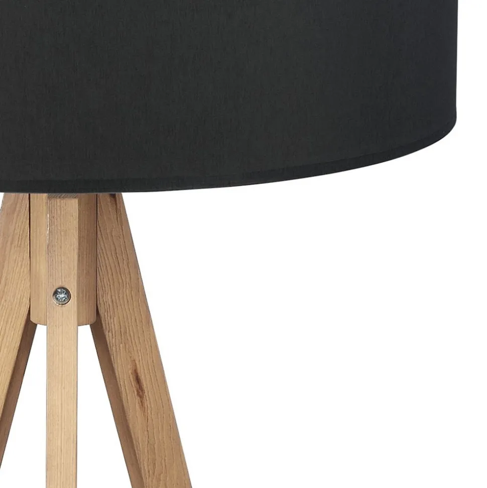 Lampa Podłogowa TREVISO Brązowy Czarny Abażur 1xE27 145cm FSC