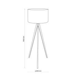 Lampa Podłogowa TREVISO Brązowy Czarny Abażur 1xE27 145cm FSC