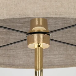 Lampa Podłogowa UMBERTO Złoty Beżowy Abażur 1xE27 155cm