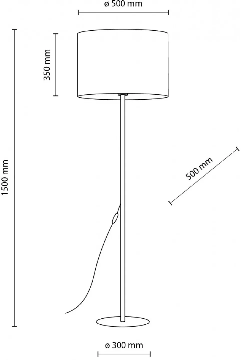 Lampa Podłogowa UMBERTO Złoty Beżowy Abażur 1xE27 155cm
