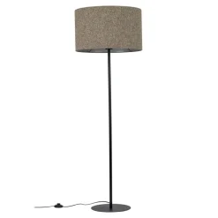 Lampa podłogowa VELLUM czarna abażur multikolor 1xE27