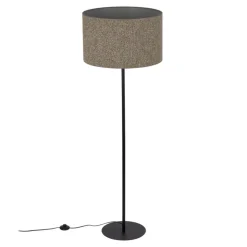 Lampa podłogowa VELLUM czarna abażur multikolor 1xE27