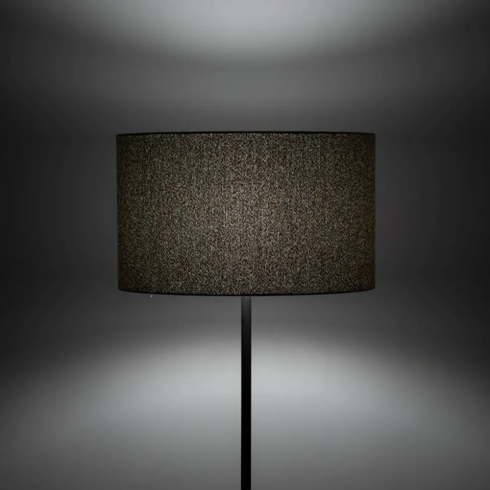 Lampa podłogowa VELLUM czarna abażur multikolor 1xE27