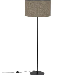 Lampa podłogowa VELLUM czarna abażur multikolor 1xE27