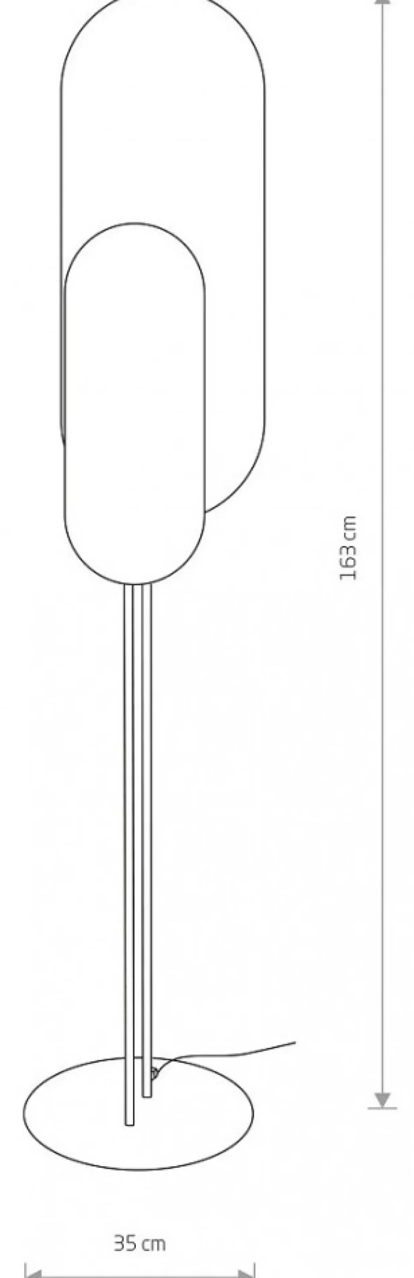 Lampa Podłogowa WHEEL Czarny Złoty 2xGX53 163cm