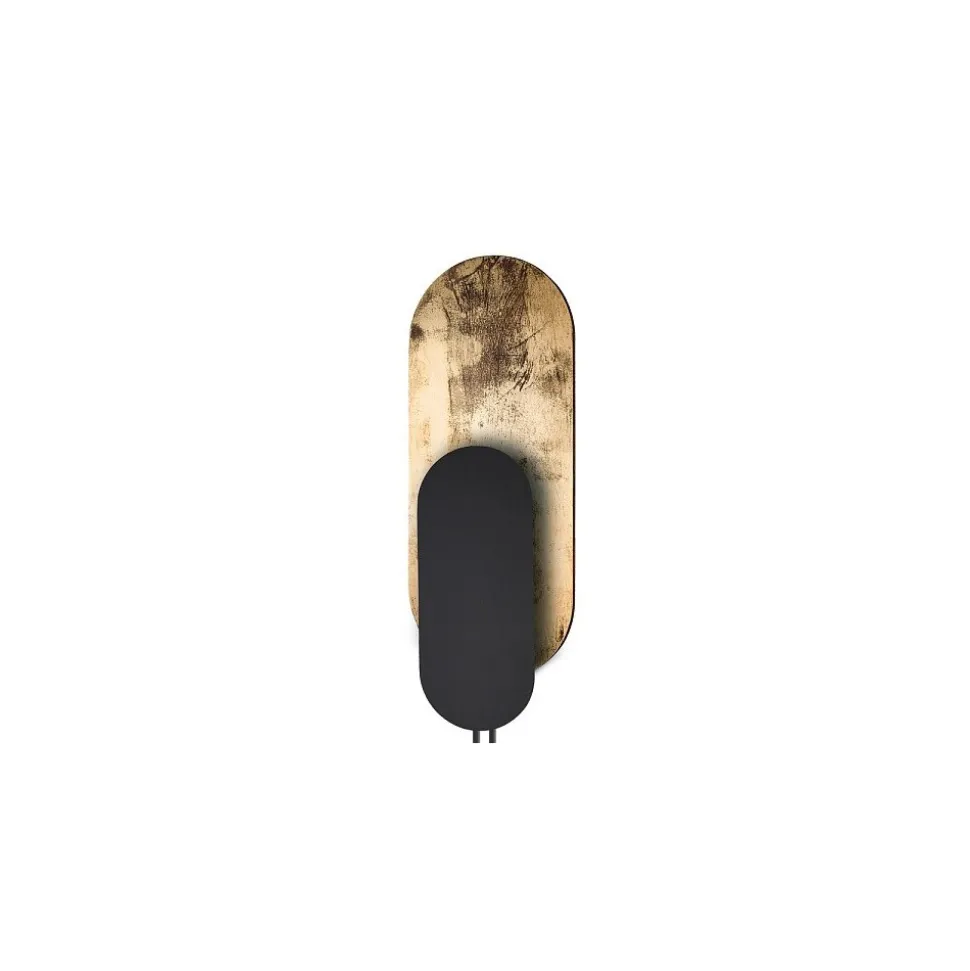 Lampa Podłogowa WHEEL Czarny Złoty 2xGX53 163cm