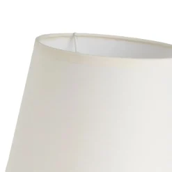 Lampa stojąca ceramiczna biało - beżowa 28 cm