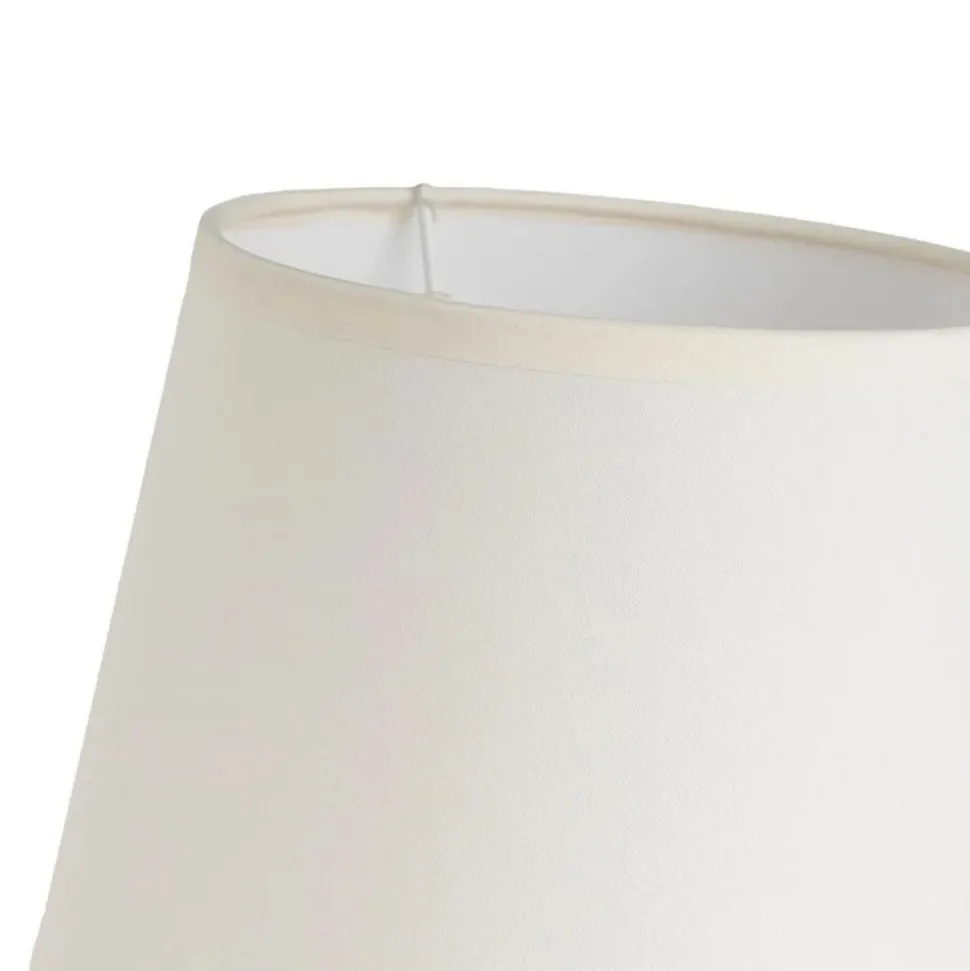 Lampa stojąca ceramiczna biało - beżowa 28 cm