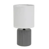 Lampa stojąca na ceramicznej podstawie szara 24 cm