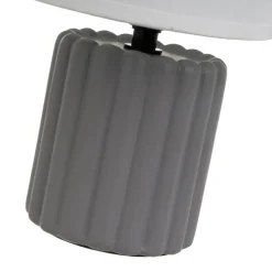 Lampa stojąca na ceramicznej podstawie szara 24 cm