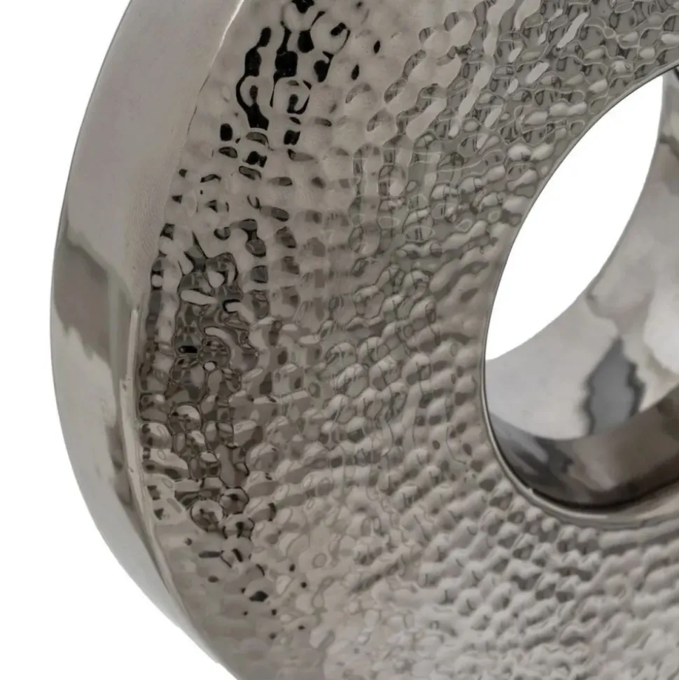 Lampa stojąca na ceramicznej srebrnej podstawie 31 cm