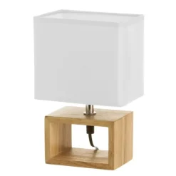 Lampa stojąca na drewnianej podstawie 24 cm