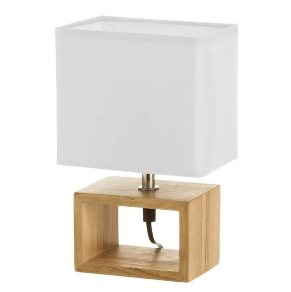 Lampa stojąca na drewnianej podstawie 24 cm