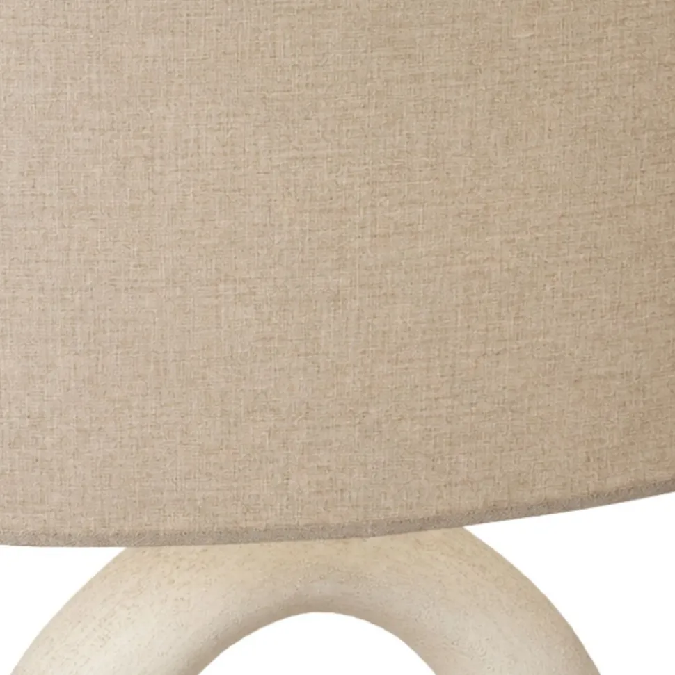 Lampa stołowa beżowa h33,5 cm