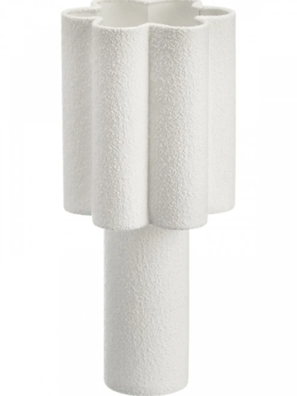 Lampa stołowa biała boucle 43 cm