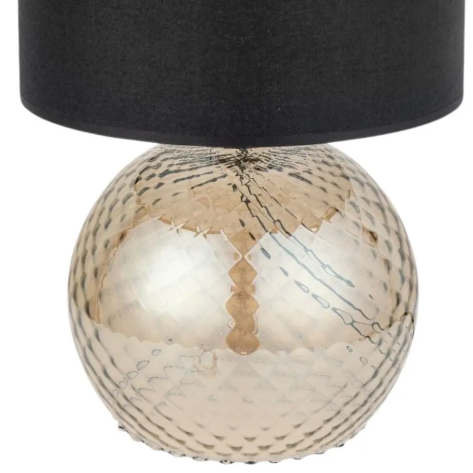 Lampa stołowa BRISTOL FUME beżowa abażur czarny 1xE27