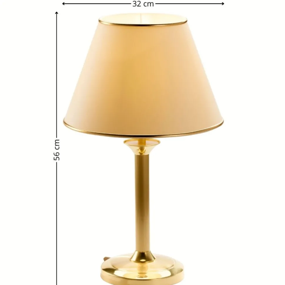 Lampa stołowa CLASSIC mosiądz satynowany 1xE27